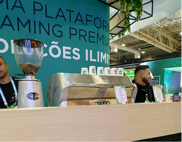Estação de café em evento