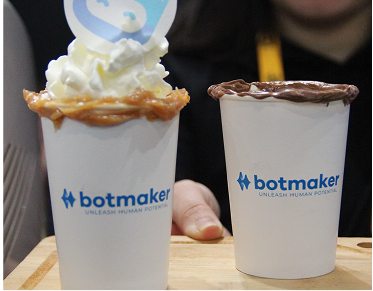 Bebidas especiais Botmaker com Bella Lis