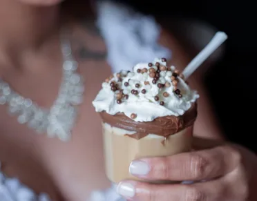 Bebida especial com chantilly
