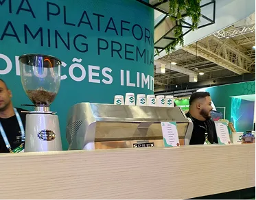 Estação de café em evento